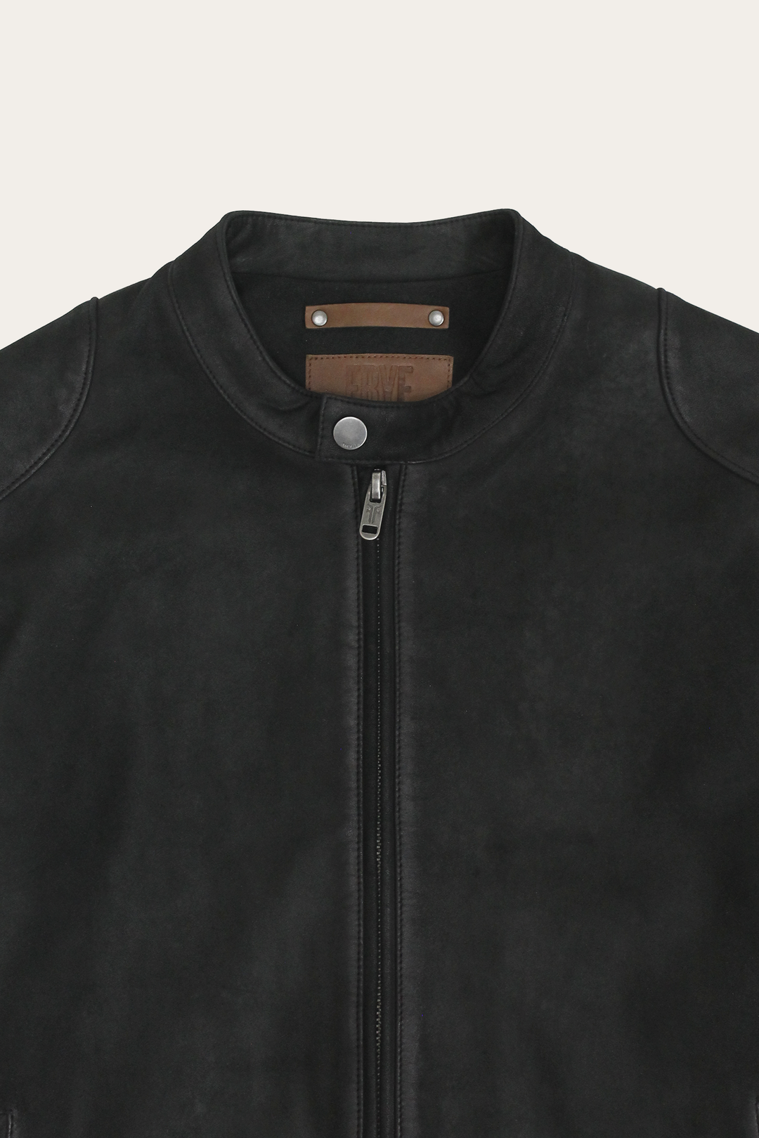 Men’s Black Gannon Lamb Leather Racer Jacket Frye us