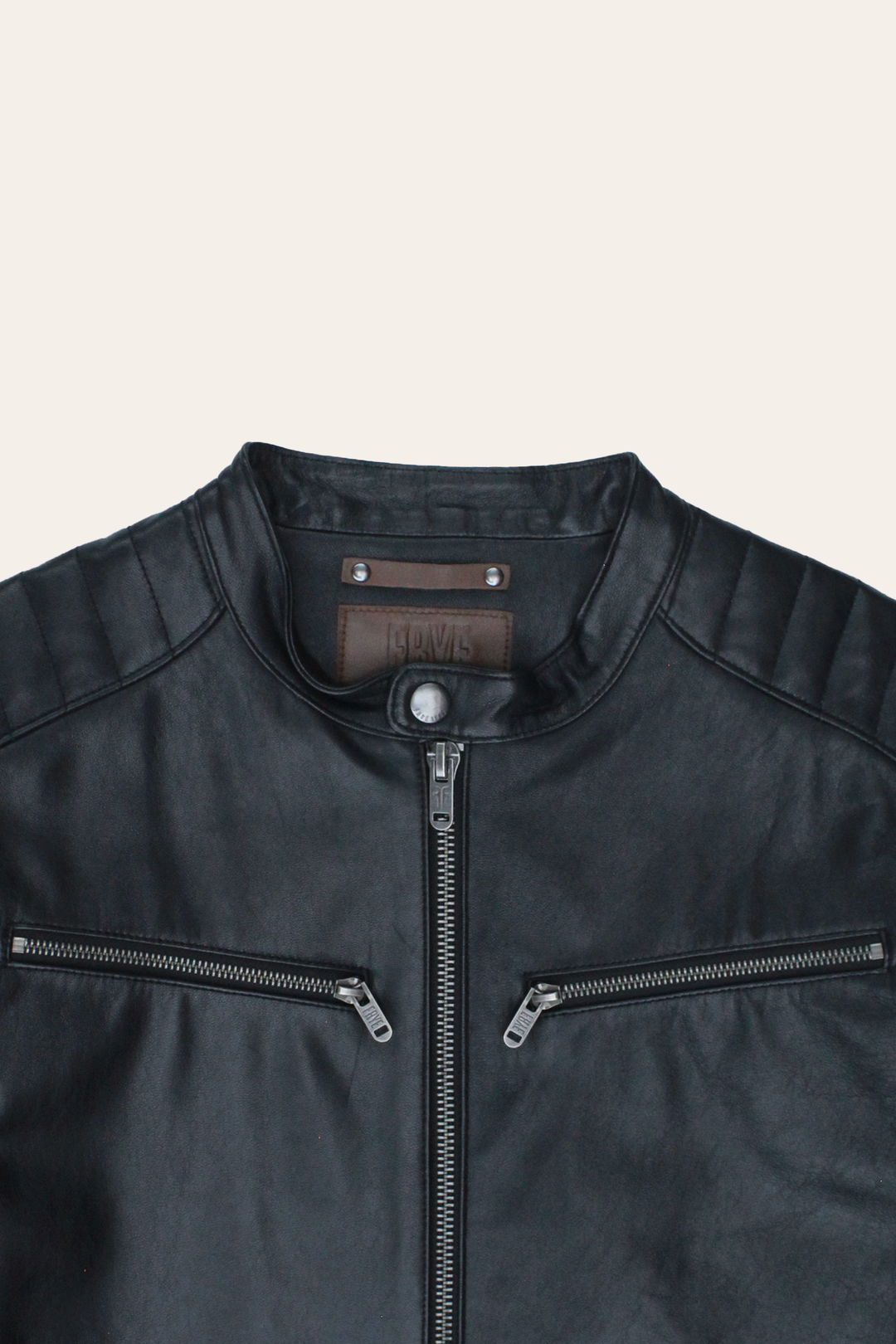 Men’s Black Pioneer Racer Leather Jacket Frye Near me
