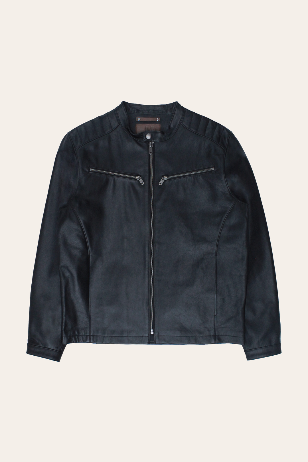 Men’s Black Pioneer Racer Leather Jacket Frye Near me