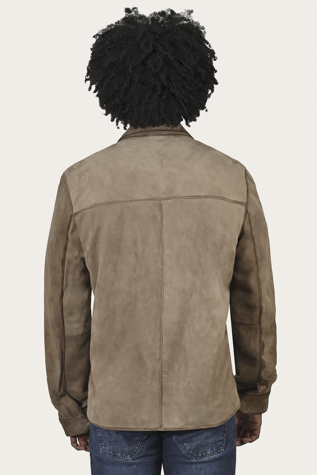 Men’s Taupe Brock Suede Utility Shacket Frye Online