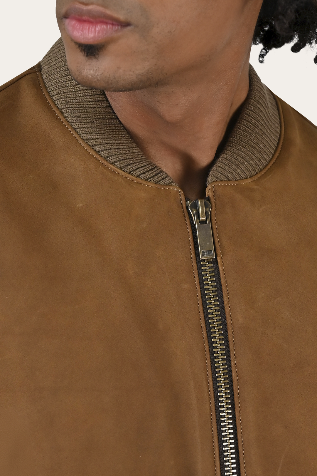 Men’s Burnt Copper Clay Leather Bomber Jacket Frye Sale