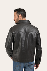 Men’s Dark Brown Kentucky Trucker Leather Jacket Frye Online
