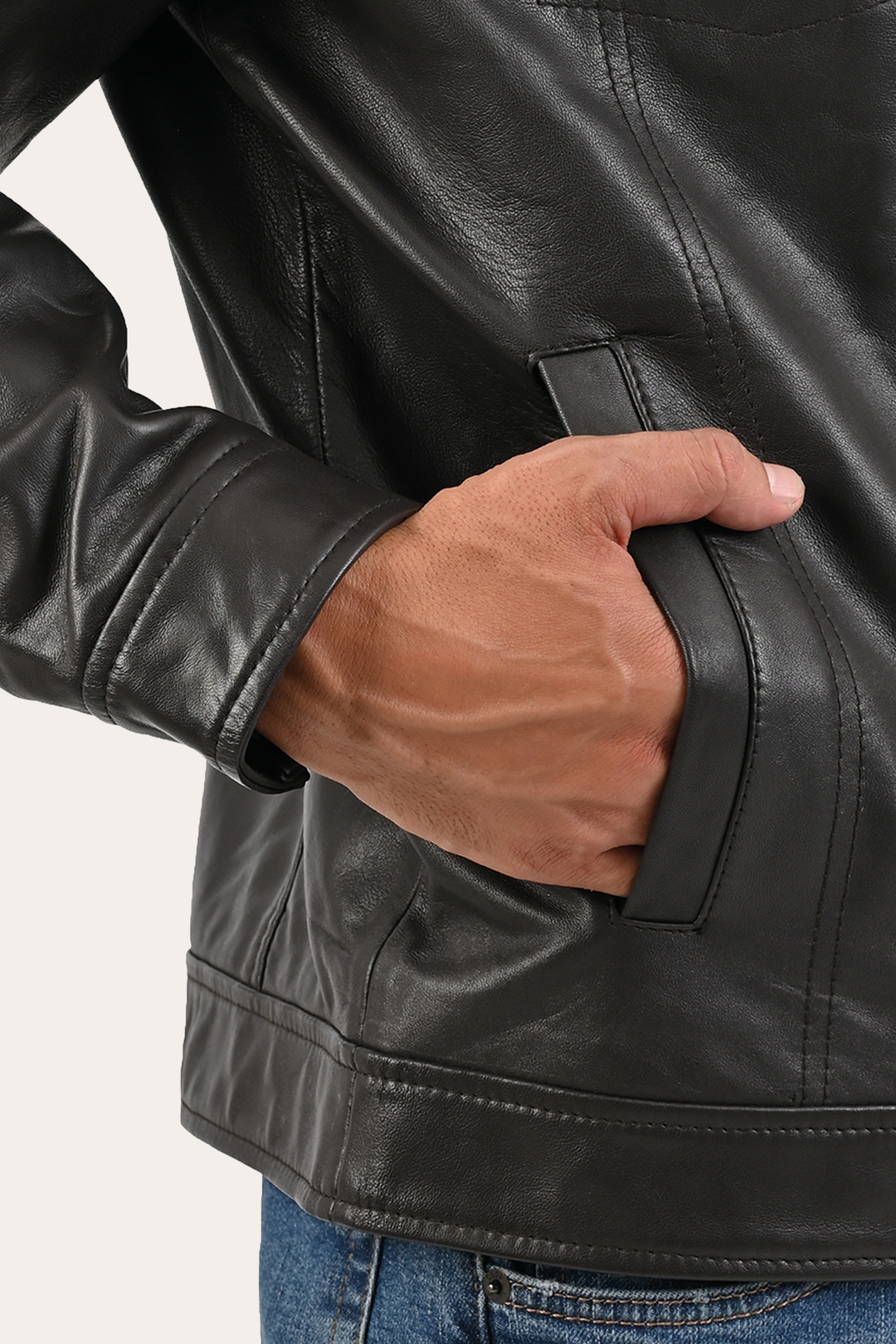 Men’s Dark Brown Kentucky Trucker Leather Jacket Frye Online