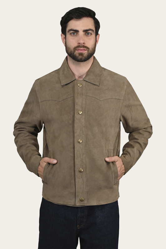 Men’s Taupe Judd Suede Shacket Frye Discount