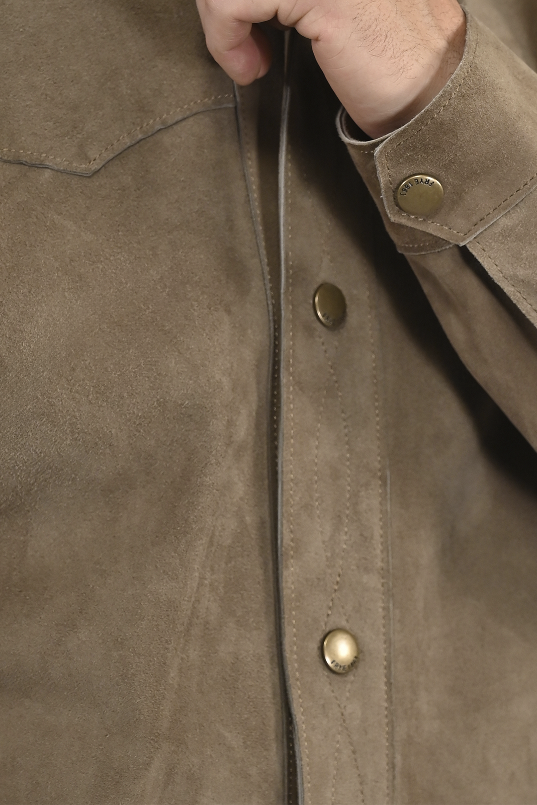 Men’s Taupe Judd Suede Shacket Frye Discount