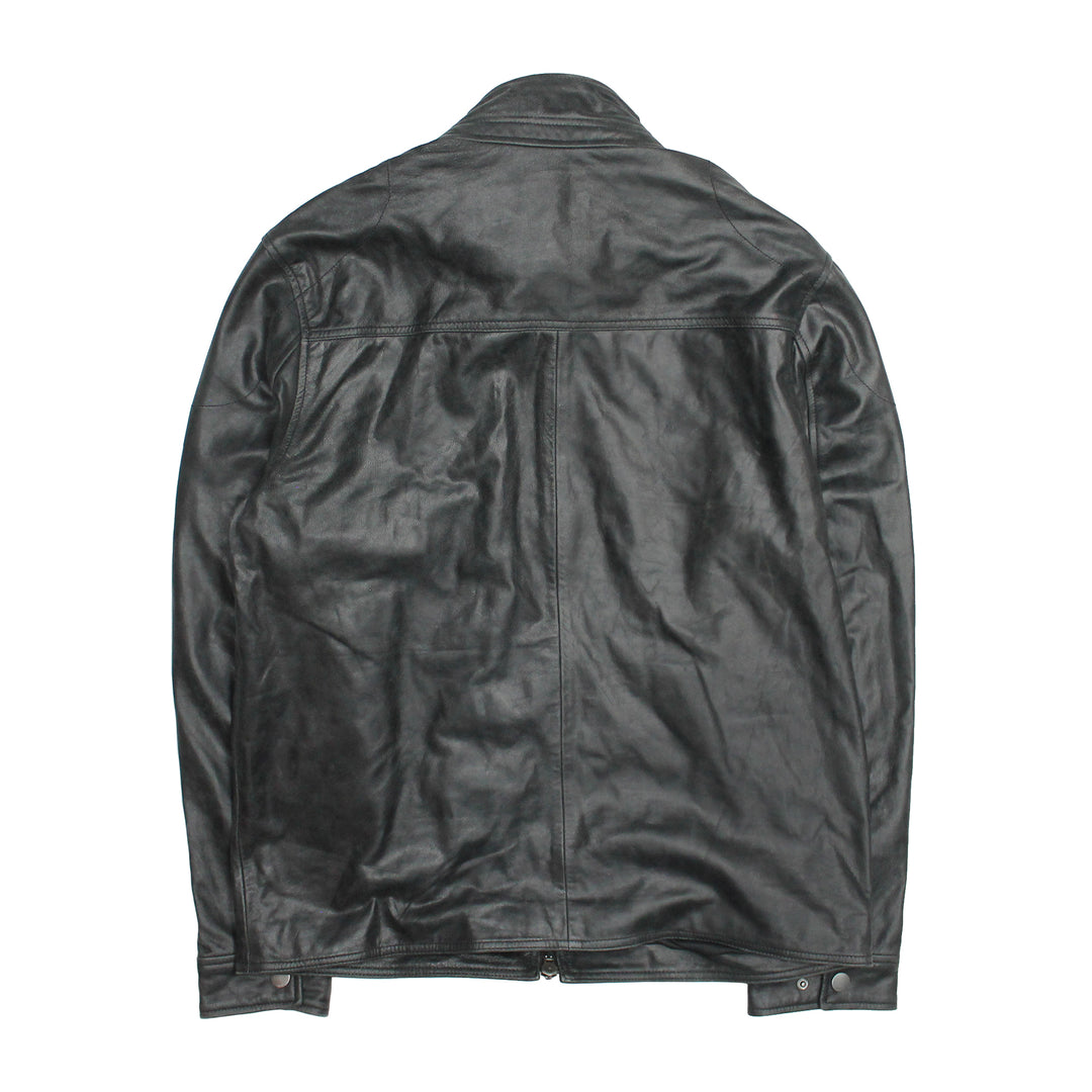 Men’s Black Lawton Modern Nappa Biker Jacket Frye For Sale