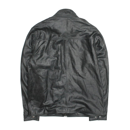 Men’s Black Lawton Modern Nappa Biker Jacket Frye For Sale