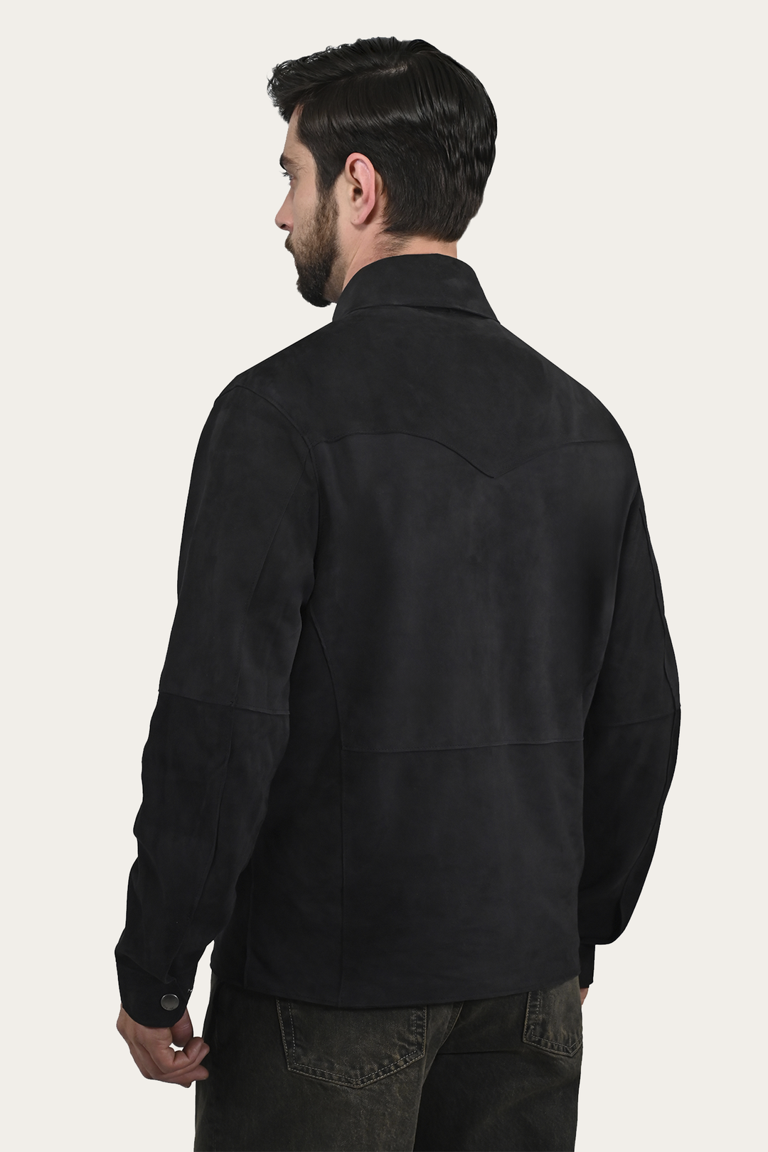Men’s Navy Blue Judd Minimalist Suede Shacket Frye Discount