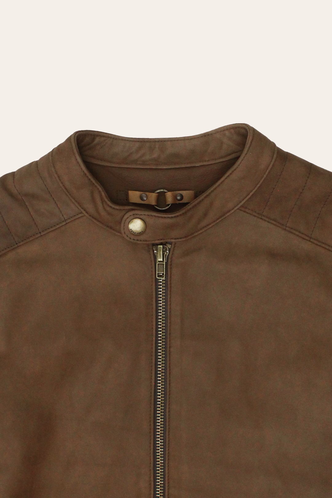 Men’s Tobacco Desert Racer Leather Jacket Frye On sale