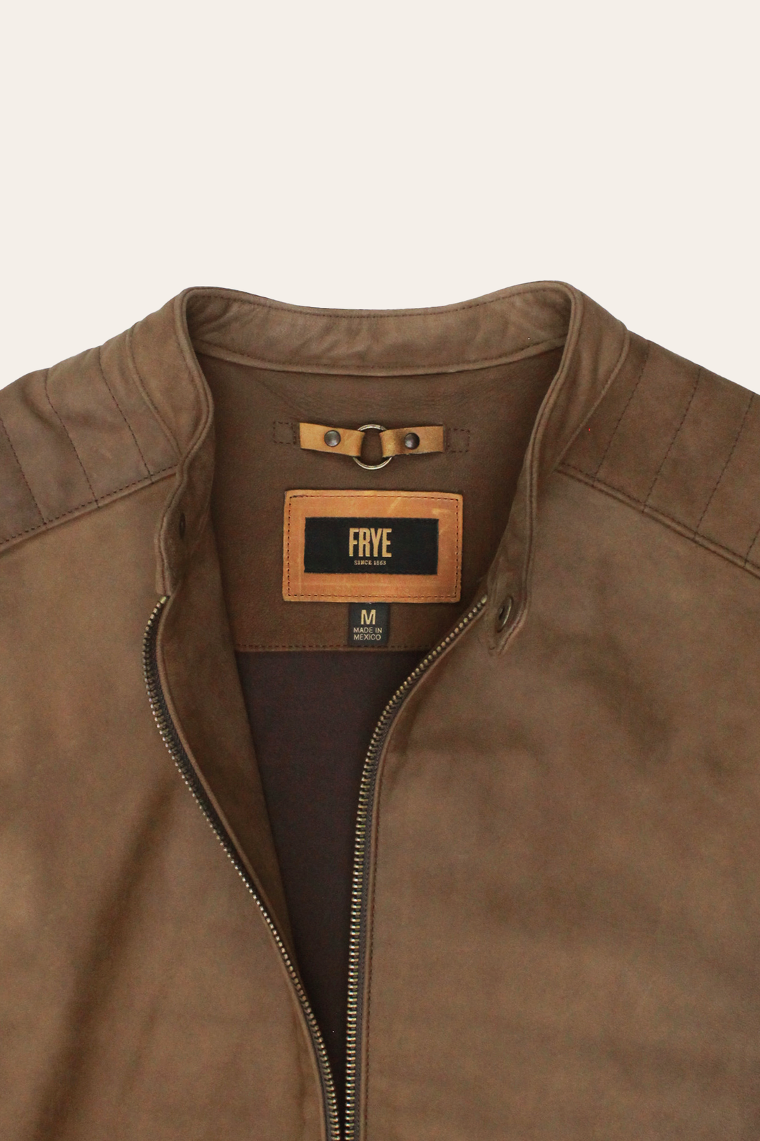 Men’s Tobacco Desert Racer Leather Jacket Frye On sale