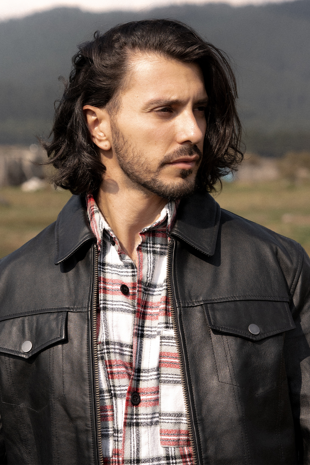 Men’s Black Durango Trucker Leather Jacket Frye For Sale