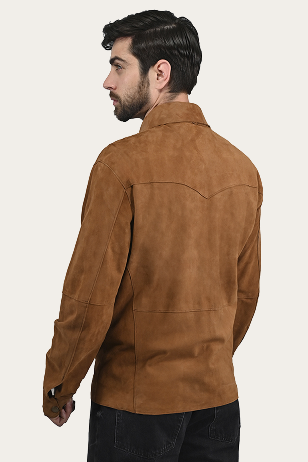 Men’s Middle Brown Judd Minimalist Suede Shacket Frye Outlet