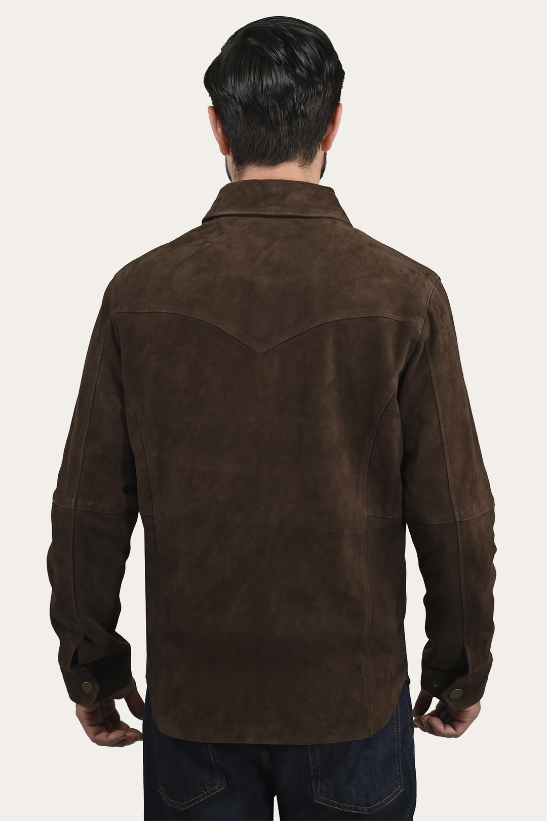 Men’s Dark Brown Authentic Suede Shacket Frye us