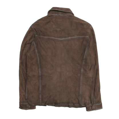 Men’s Dark Brown Brody Suede Shacket Frye