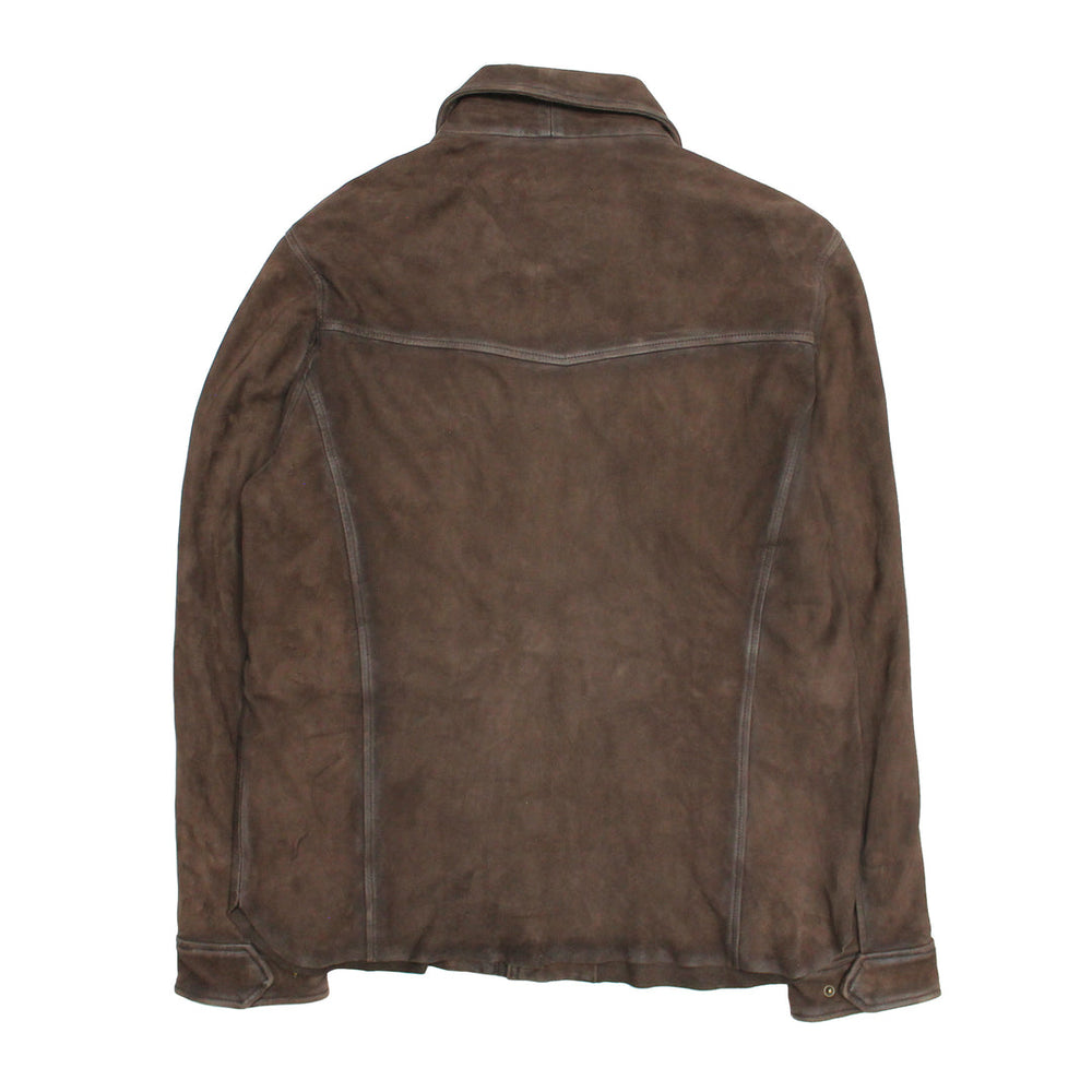 Men’s Dark Brown Brody Suede Shacket Frye