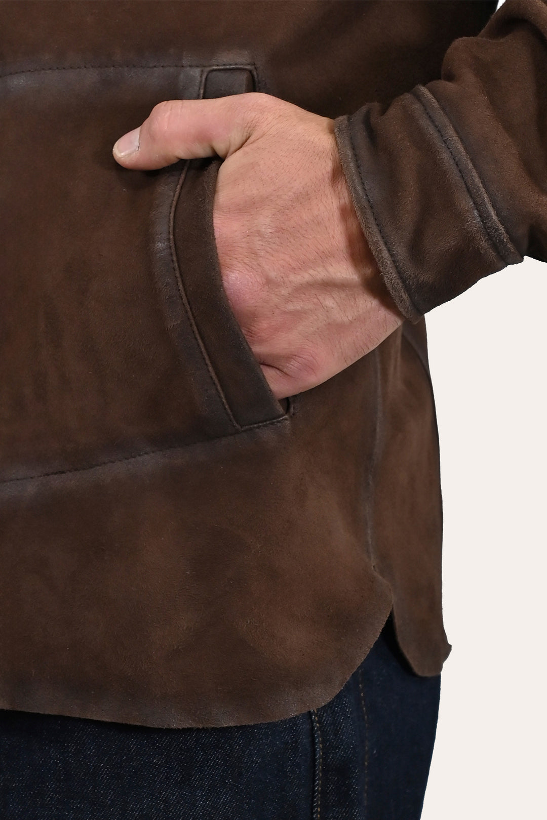 Men’s Dark Brown Brody Suede Shacket Frye