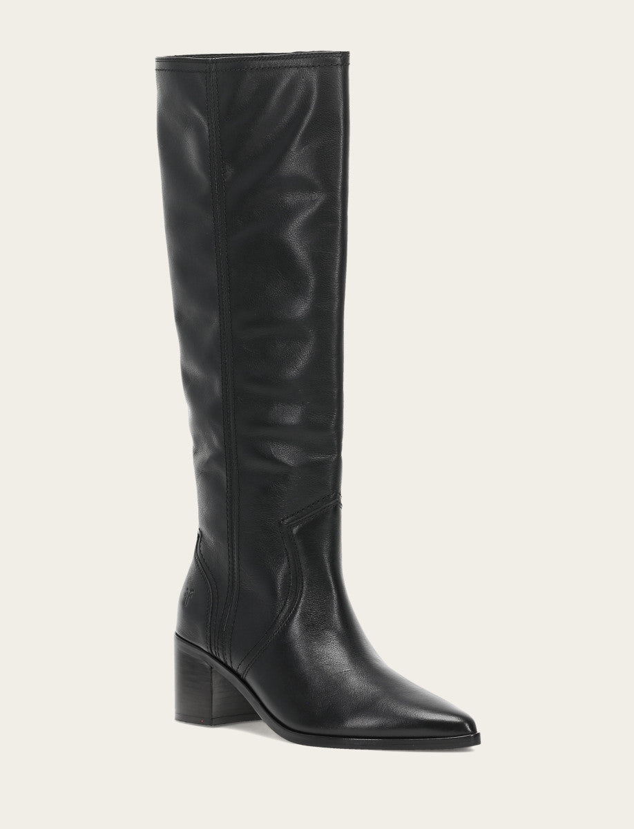 Women's Black Sadie Softy Tall Booties Frye