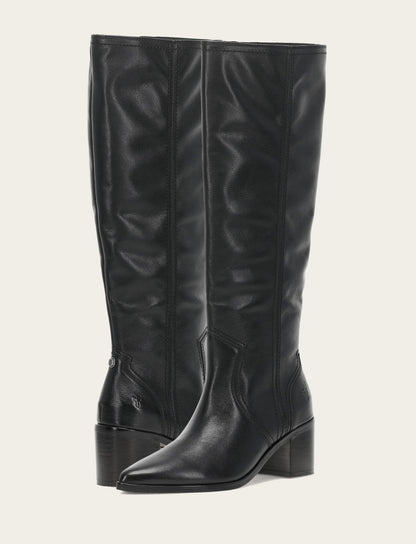 Women's Black Sadie Softy Tall Booties Frye