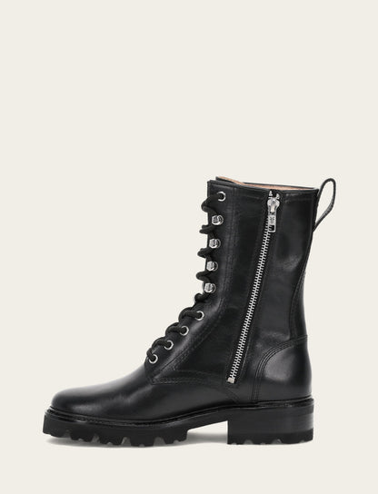Women's Black Olivia Combat Boots Frye Sale
