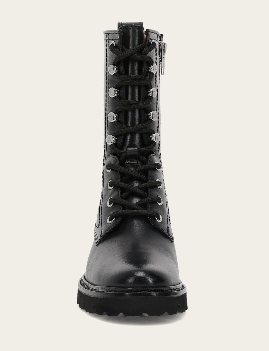 Women's Black Olivia Combat Boots Frye Sale