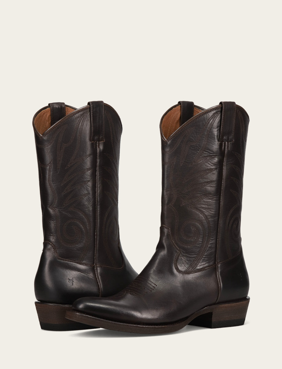 Men's Chocolate Grady Vintage Stitch Western Boots Frye us
