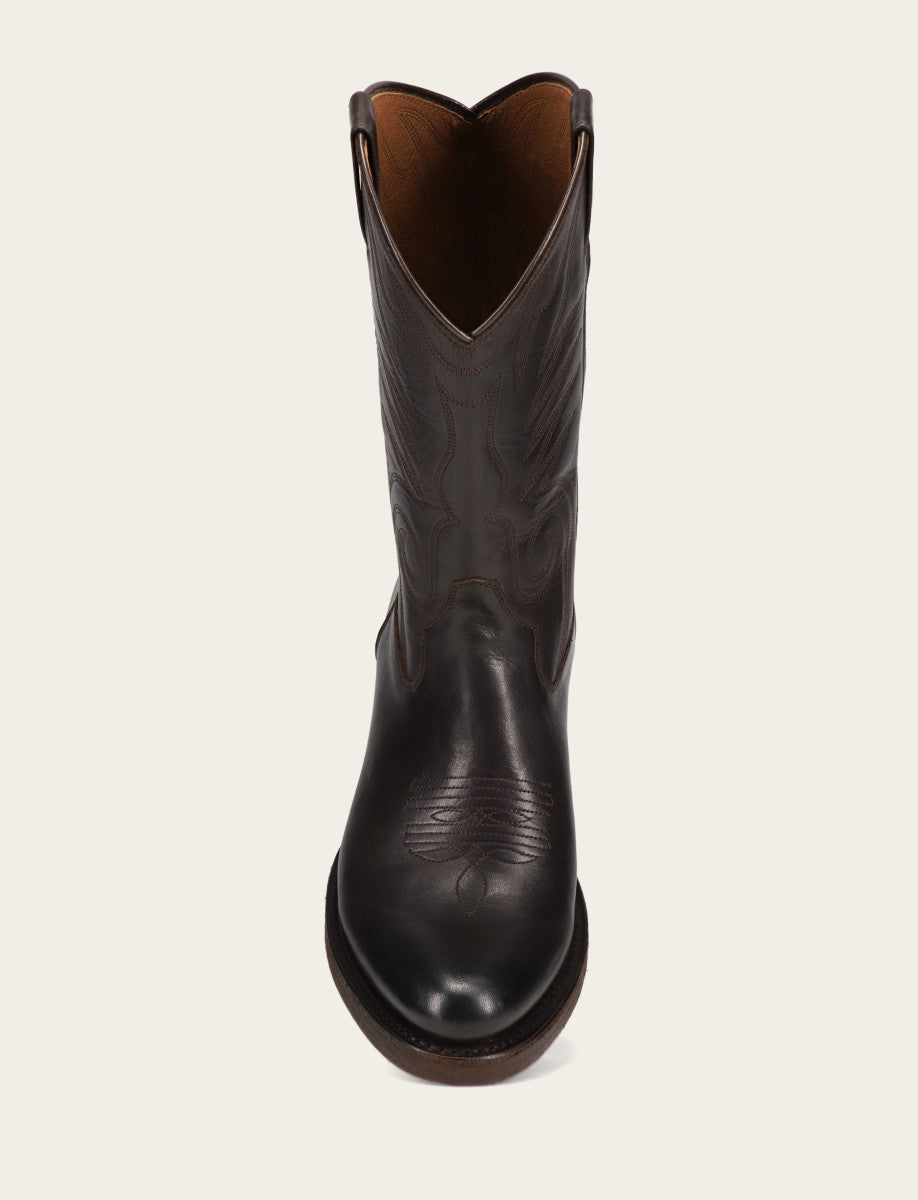 Men's Chocolate Grady Vintage Stitch Western Boots Frye us
